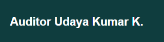 Auditor Udaya Kumar K. logo